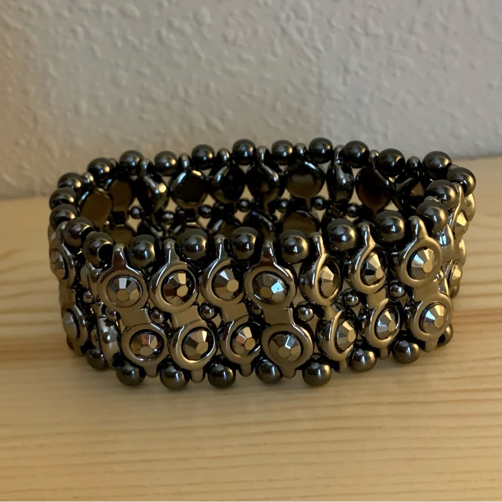 Charcoal Silver Bangle